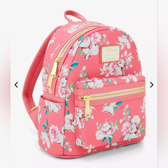 disney marie floral footsy mini backpack Loungefly Womens Double Strap Shoulder Bag Purse : Clothing, Shoes & Jewelry In pink and cream hues and featuring our favourite feline Marie prancing through beautiful blooms NWT Loungefly Disney Marie Aristocats